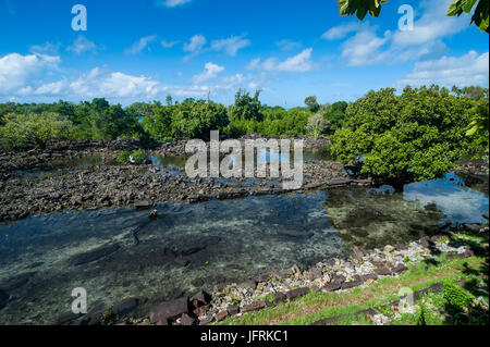 Ville détruite Nan Madol, Pohnpei, Micronésie, Centre du Pacifique Banque D'Images