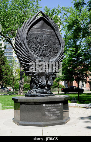 Monument des pompiers de Kitchener (Ontario) Canada Banque D'Images