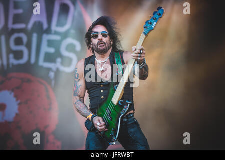 17 juin 2017 : les morts des marguerites sur scène au Hellfest Festival 2017 à Clisson, près de Nantes Photo : Alessandro Bosio Banque D'Images