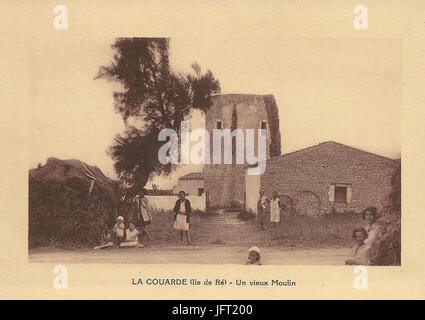 Île de Ré-FR-17-La Couarde-vieux moulin Banque D'Images