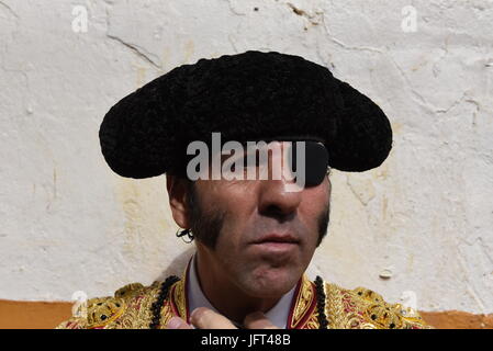 Soria, Espagne. 01 juillet, 2017. Torero espagnol Juan José Padilla en photo lors d'une corrida à la 'La Chata' arènes de Soria, au nord de l'Espagne. Credit : Jorge Sanz/Pacific Press/Alamy Live News Banque D'Images