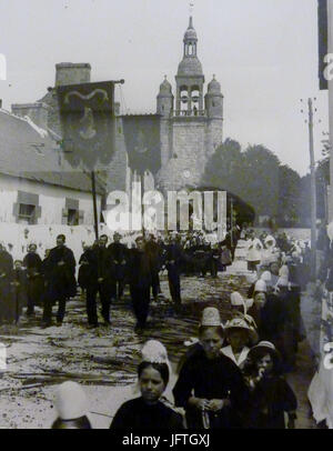 159 Musée breton Jacques de Thézac Procession de la Fête-Dieu Combrit Banque D'Images