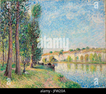 Alfred Sisley - le Loing à Moret, 1885 Banque D'Images