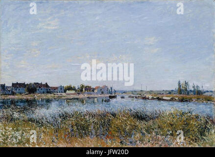 Alfred Sisley - Saint-Mammès - Le Matin Banque D'Images