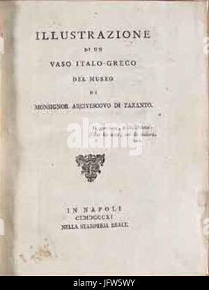 Angelo Antonio Scotti - Illustrazione di un vaso italo-greco... 289 Banque D'Images