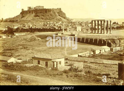 Félix Bonfils 281831-188529 - Athènes - acropole sur 1868-1875 Banque D'Images