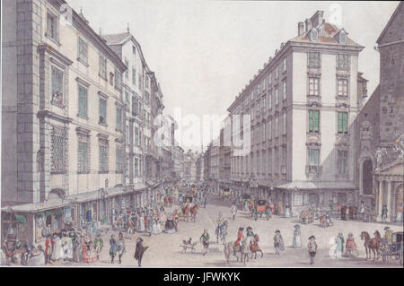 Carl Schütz - Der Kohlmarkt dans Wien - 1786 Banque D'Images