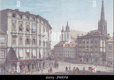 Carl Schütz - Der Stock-im-Eisen-Platz dans Wien - 1779 Banque D'Images