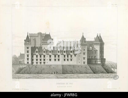 Château de Pau. Etat actuel. Elévation nord - Fonds Ancely - B315556101 UNE LAFOLLYE 084 Banque D'Images