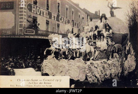 Char des reines du Carnaval de Chalon-sur-Saäne 1913 - 2 Banque D'Images