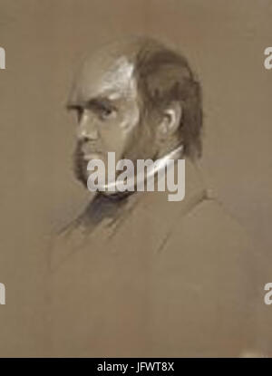Dessin de Charles Darwin par Samuel Laurence 1853 Banque D'Images