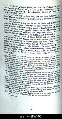 CHRONIK DER FAMILIE FLENDER, Ludwig Voss (Verlag), Düsseldorf 1900, S. 28 (Johann Heinrich Jung, gen. Jung-Stilling, geb. En 1740 Grund im Siegerland, gest. 1817 à Karlsruhe beschreibt Peter Johannes Flender) Banque D'Images