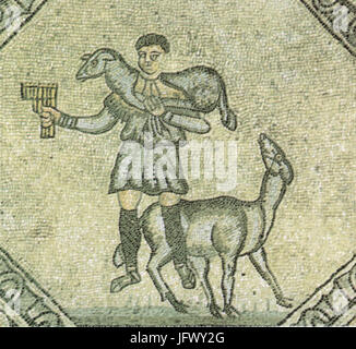 Aquileia, Buon Pastore, pavimento della Basilica, 1a metà del IV secolo Banque D'Images