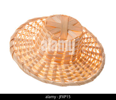 Straw Hat isolated on white background, Close up Banque D'Images