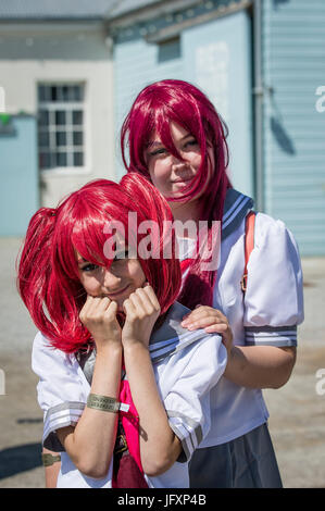 Le Cosplay. Des fans de la bande dessinée, du cinéma et des fans fans de cosplay se rassemblent à l'Heartlands à Cornwall pour Geekfest 3.0. Banque D'Images