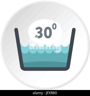 Trente degrés doux délicat cercle icône Illustration de Vecteur