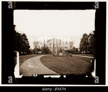 La plus ancienne photo de la Maison Blanche à Washington, D.C. par Matthew Brady dans les années 1860. Banque D'Images