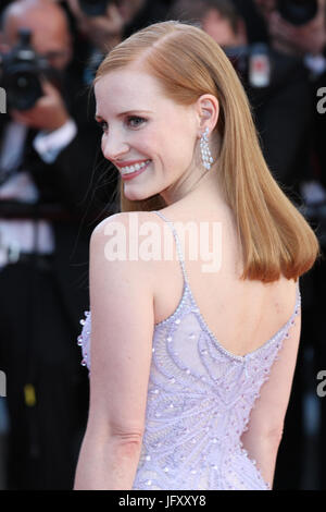 Jessica Chastain, membre du jury assiste à l'Okja le dépistage au cours de la 70e assemblée annuelle du Festival du Film de Cannes au Palais des Festivals le 19 mai 2017 à Cannes, France. Banque D'Images