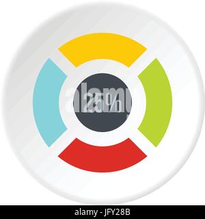 L'icône de charge de signe 25 circle Illustration de Vecteur