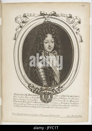 Gravure de Philippe d'Orléans, Duc de Chartres par Nicolas de Larmessin Banque D'Images