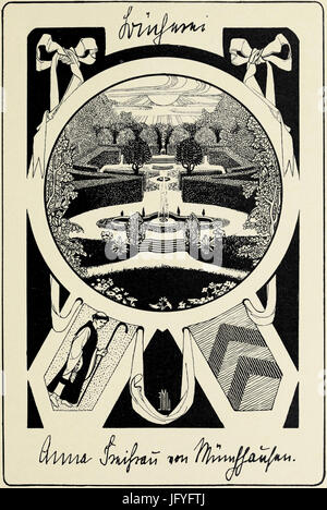 Ex Libris Frau Baronin von Münchhausen Banque D'Images