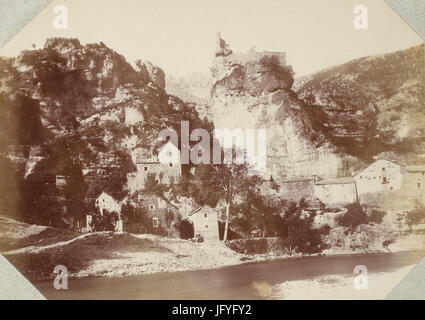 Excursion dans la région des Causses (1892).f07.Gorges du Tarn, de Castelbouc Banque D'Images