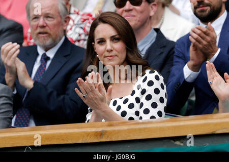 La duchesse de Cambridge, Andy Murray V AKEXANDER BUBLIK, le tournoi de Wimbledon 2017, 2017 Banque D'Images