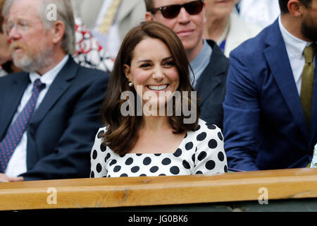 La duchesse de Cambridge, Andy Murray V AKEXANDER BUBLIK, le tournoi de Wimbledon 2017, 2017 Banque D'Images