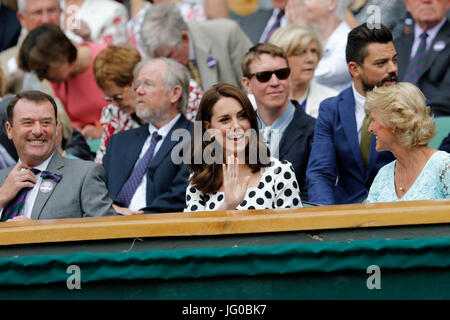 La duchesse de Cambridge, Andy Murray V AKEXANDER BUBLIK, le tournoi de Wimbledon 2017, 2017 Banque D'Images