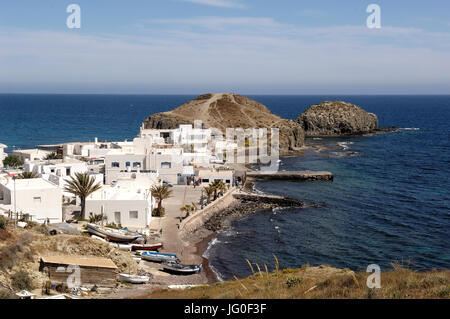 La Isleta del Moro,village Cabo de Gata Nijar, parc naturel, la province d'Almeria, Andalousie, Espagne Banque D'Images