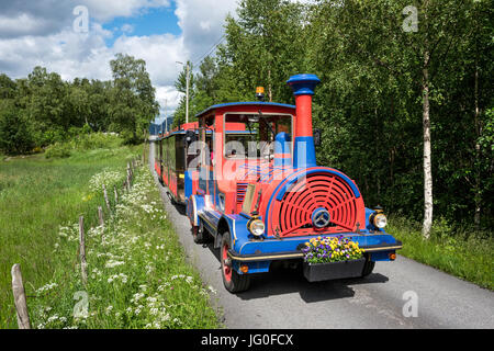 Les sites touristiques de train sans chemins Eidfjord, une municipalité dans le comté de Hordaland, en Norvège. Banque D'Images