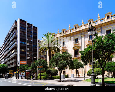 Valence, Espagne - août 06, 2016 : la vie quotidienne en centre-ville animé de la ville de Valencia en Espagne. Banque D'Images