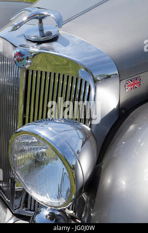 1949 Triumph Roadster vue de calandre avant Banque D'Images