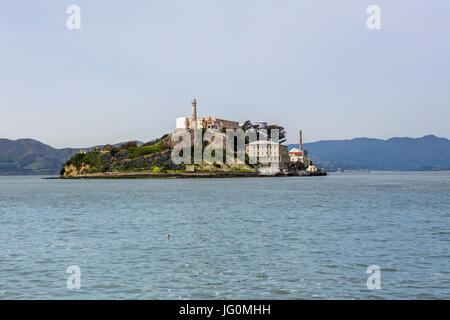 La prison d'Alcatraz, prison, prison militaire, prison fédérale, l'île d'Alcatraz, San Francisco Bay, San Francisco, Californie Banque D'Images
