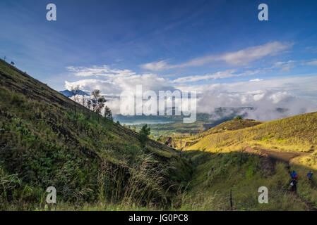 Vue du haut des Batur Volcano Banque D'Images