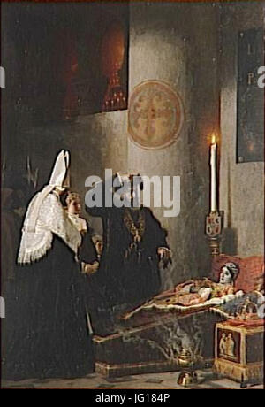 François de Borgia devant le cercueil d'Isabelle de Portugal 28épouse de Charles Quint29 Jean-Paul Laurens 281838-192129 Banque D'Images