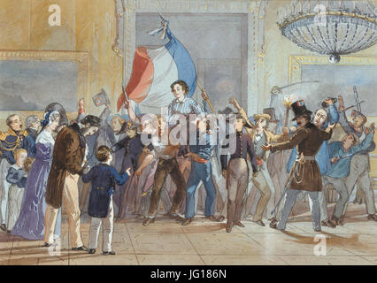François d'Orléans - La révolution de 1830, le 31 juillet Banque D'Images