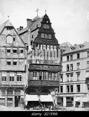 Main-Roemer Salzhaus-Front à Francfort-sur-le-Carl Hertel-vor 1887 Banque D'Images