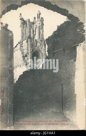 Gerbéviller-54-ravagé 1916 Banque D'Images