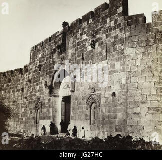 James McDonald. Les murs de la ville la Porte de Sion. 1865 28cropped29 Banque D'Images