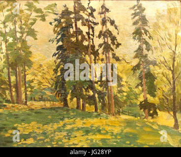 Jaroslav Šimůnek (1872-1939) - Lesní mýtina Banque D'Images