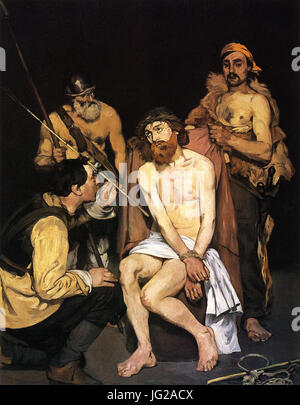 Jésus raillé par les soldats. 1864-1865. Édouard Manet Banque D'Images