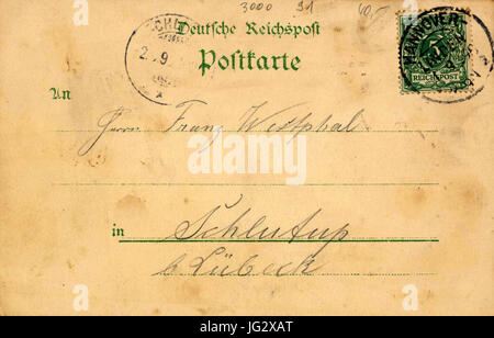 Kunst Anstalt Rosenblatt Frankfurt am Main Ansichtskarte 2172 Verlag Dr. Adolf Edel, Linden (Deisterstraße), Gruss aus vor Linden Hannover, tous Heil, Adressseite Postkarte un Franz Westphal dans Schlutup bei Lübeck Banque D'Images