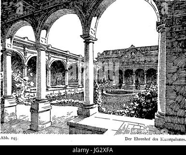 Kunstpalast de Düsseldorf, erbaut für die Industrie- und Gewerbeausstellung Düsseldorf im Jahr 1902, Grundriss Entwurf Albrecht Bender la façade, Entwurf Eugen Rückgauer, Ehrenhof Banque D'Images