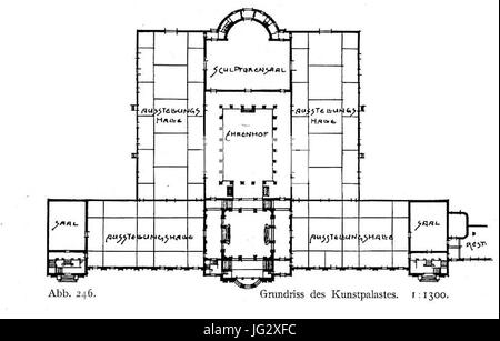 Kunstpalast de Düsseldorf, erbaut für die Industrie- und Gewerbeausstellung Düsseldorf im Jahr 1902, Grundriss Entwurf Albrecht Bender la façade, Entwurf Eugen Rückgauer, Grundriss Banque D'Images