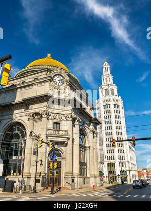 La Banque d'épargne de Buffalo, un bâtiment néoclassique historique Beaux-Arts - NY, USA Banque D'Images