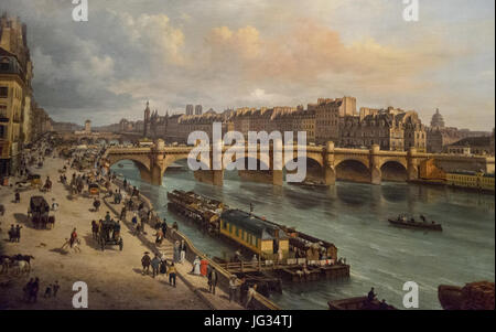 Le Pont-Neuf et la Cité Paris 1832, Giuseppe Canella, Musée Carnavalet - Flickr Banque D'Images