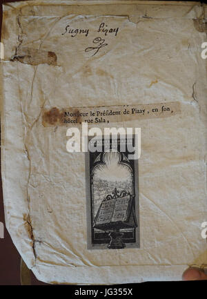 Le théâtre d'honneur RRD 124 ex-libris Sarazin 07354 Banque D'Images