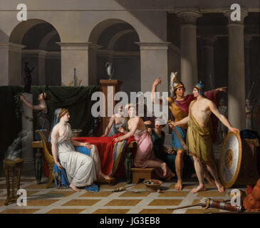 Helen et Paris par Jean-Jacques-François Le Barbier Banque D'Images