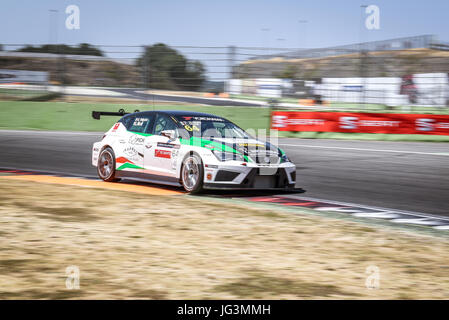 Seat Leon Cupra Cup, Gabriele Volpato location blurred motion en action pendant la course Banque D'Images